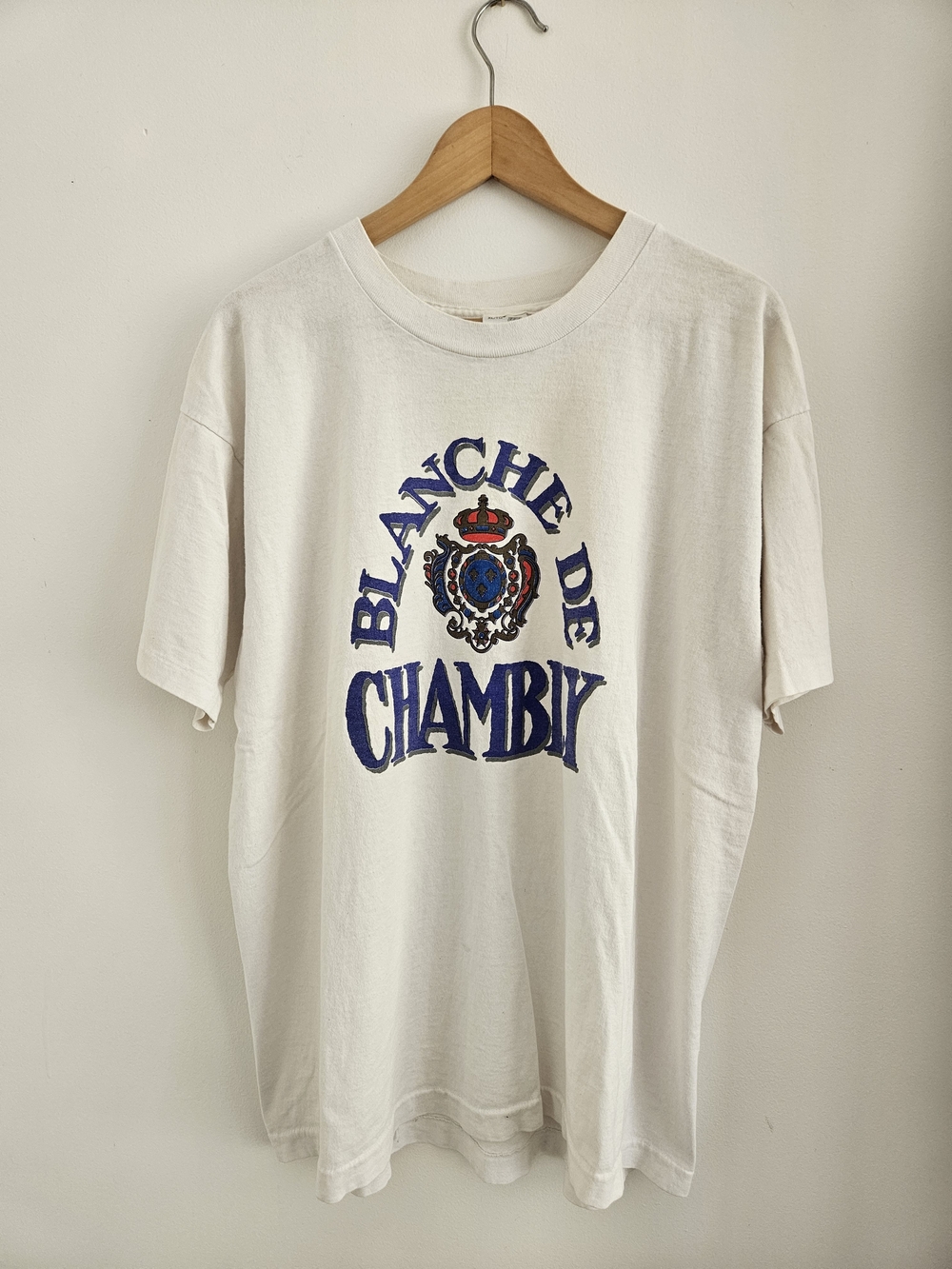 Vintage Blanche De Chambly Shirt Extra Large Beer Single Stitch 90s